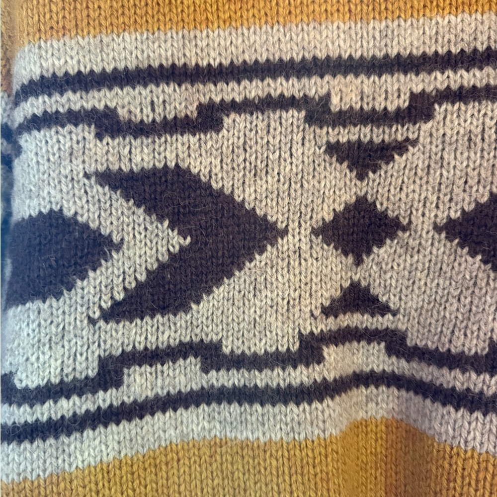 Pendleton Graphic Shetland Zip Sweater sz Small - Picture 7 of 7